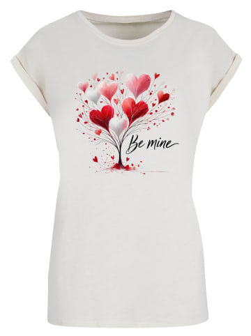 F4NT4STIC Extended Shoulder T-Shirt Herzbaum Be Mine! in Whitesand