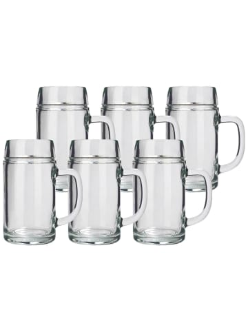 Stölzle 6er Set Maßkrug STYRIA in 1000 ml in transparent