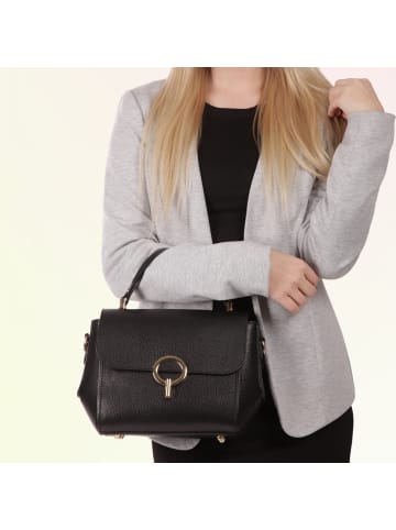 Toscanto Leder Handtasche Toscanto Tasche schwarz ca. 26cm