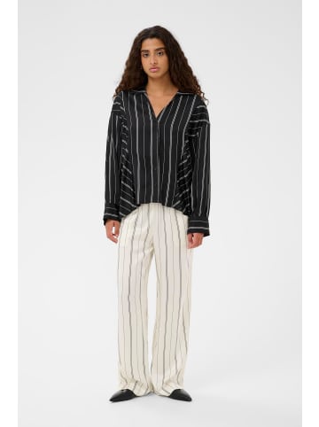 Soaked in Luxury Casual Hose SLMarcela Lockere Passform in White W Black Stripes