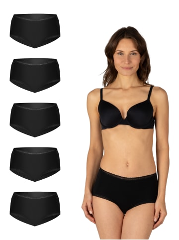 Elsie 5er Pack High Waist Hüftslip in Schwarz