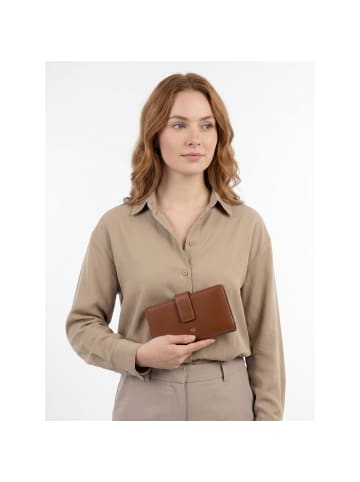 Golden Head Polo Geldbörse RFID Schutz Leder 15.5 cm cognac