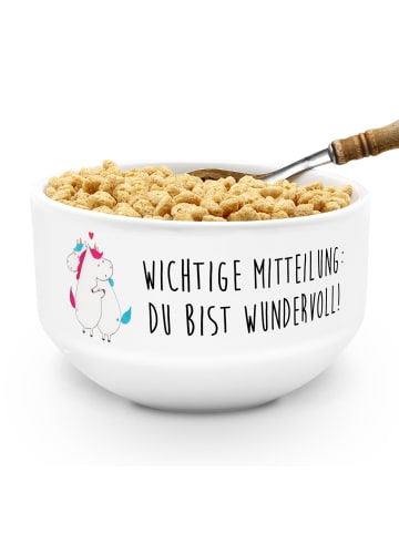 Mr. & Mrs. Panda Salatschüssel Einhorn Mitteilung mit Spruch in Weiß