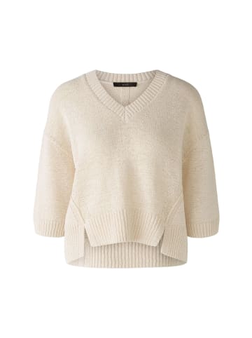 Oui 3/4 Arm-Pullover in Light Stone