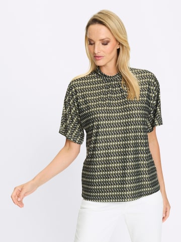 Heine Blusenshirt in oliv-schwarz-bedruckt