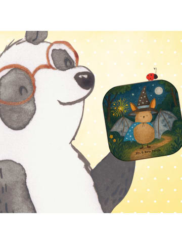 Mr. & Mrs. Panda Bierdeckel Fledermaus Zauberer Design ohne Spruch in Weiß