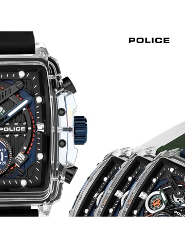 Police Chronograph-Armbanduhr Police Clout schwarz, weiß extra groß (ca. 43x43,8mm)