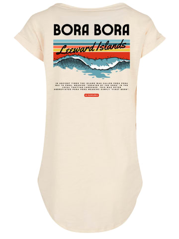 F4NT4STIC Long Cut T-Shirt Bora Bora Leewards Island in Whitesand