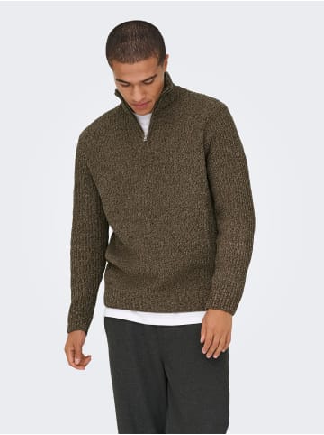 ONLY & SONS Strickpullover in Walnut