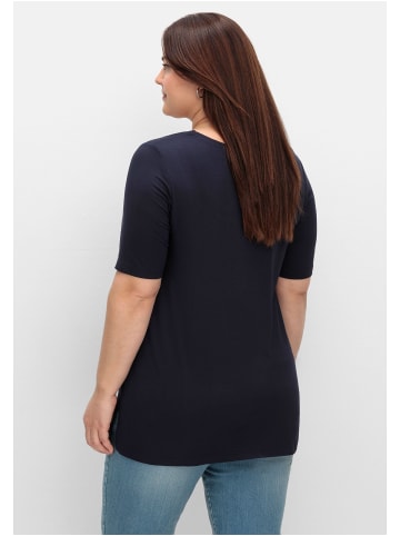 sheego T-Shirt in tiefblau