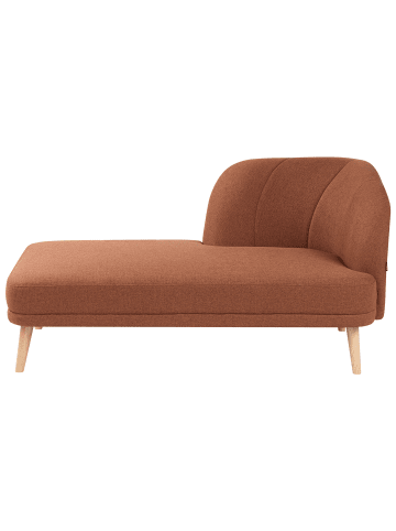 Beliani Chaiselongue TANLAY in Braun - (W) 74 x (H) 78 x (L) 153 cm rechtsseitig