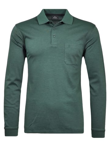 Ragman Poloshirt Langarm in Moosgrun