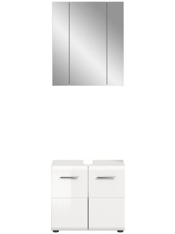 ebuy24 Badmöbelset Ice (2-teilig) Weiß 60 x 32 cm