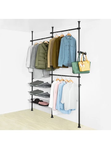 SoBuy Kleiderständer in Schwarz - (B)195 x (H)278 x (T)11cm