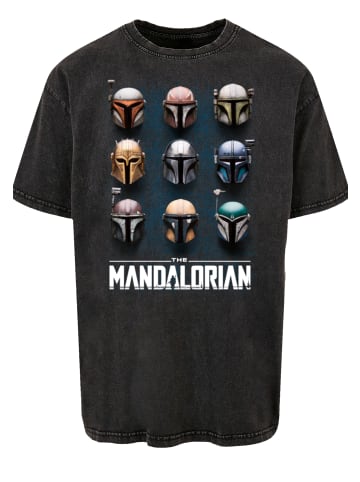 F4NT4STIC Oversize T-Shirt Star Wars The Mandalorian Helmets in schwarz