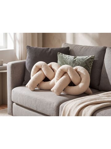 Beliani 2er-Set Dekokissen GLADIOLUS in Beige