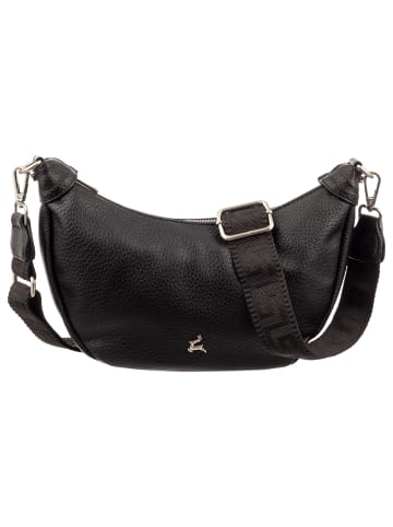 PRATTEN S036-G genarptes PU Umhängetasche Handtasche in black