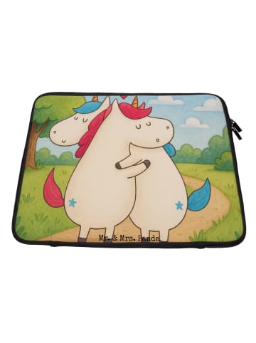 Mr. & Mrs. Panda Laptop Tasche Einhorn Mitteilung Design ohne Sp... in Weiß