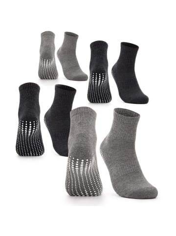 Occulto 2-4er Pack Stoppersocken Andi 4P,Blk-Gry 39-42