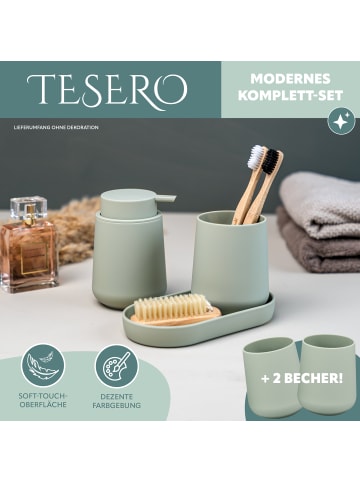 eluno Bad-Accessoires Set TESERO 5tlg. ca. 8,5 x 12 x 9 cm (B/H/T)