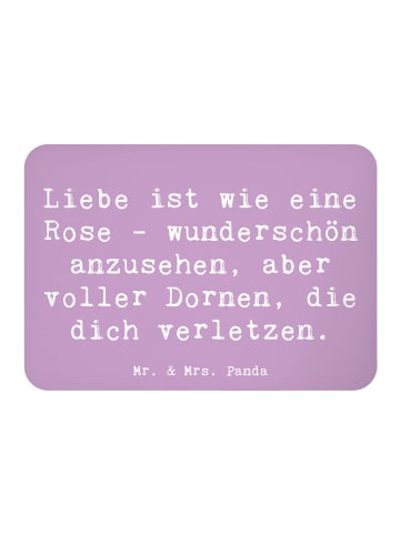Mr. & Mrs. Panda Magnet Spruch Rose Herzschmerz mit Spruch in Lavendeltraum