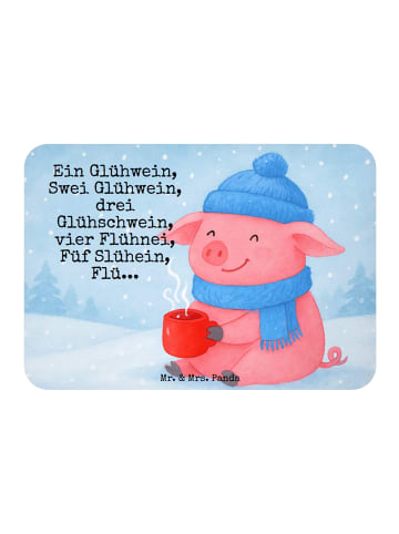 Mr. & Mrs. Panda Magnet Schweinchen Glühwein Design mit Spruch in Weiß
