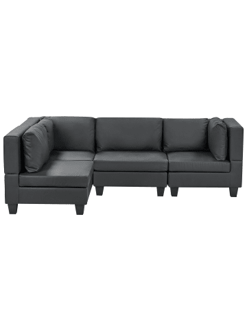 Beliani 4-tlg Modulsofa UNSTAD in Schwarz