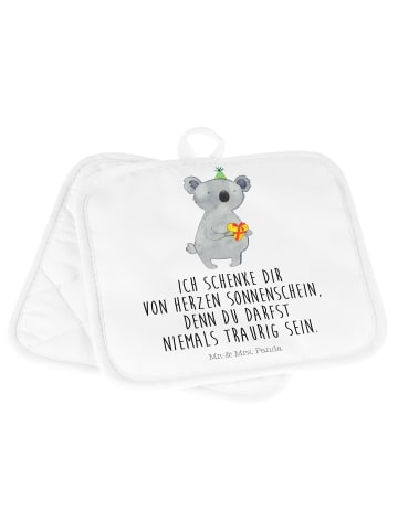 Mr. & Mrs. Panda Topfuntersetzer Koala Geschenk mit Spruch in Weiß