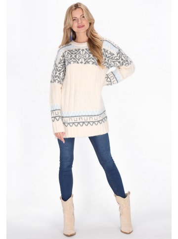 usha FESTIVAL Women Sweater in cream multicolor
