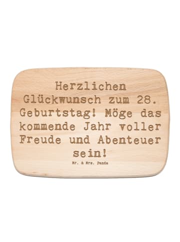 Mr. & Mrs. Panda Schneidebrett Spruch 28. Geburtstag mit Spruch in Transparent