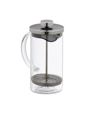 relaxdays Kaffeebereiter in Transparent/ Silber - 600 ml