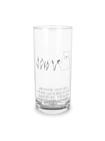 Mr. & Mrs. Panda Wasserglas Otter Stein mit Spruch in Transparent