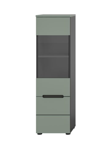 ebuy24 Vitrinenschrank Canu Staubgrün 36 x 33 cm
