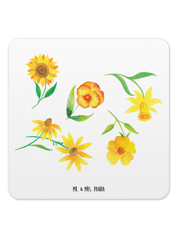 Mr. & Mrs. Panda Untersetzer für Gläser Sonnengruß Design ohne S... in Weiß