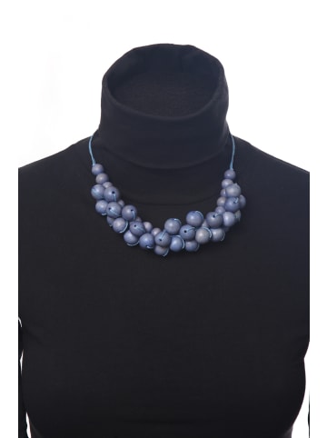 collezione alessandro Kurze Kette " Lea " in blau