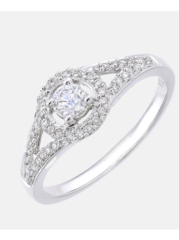 Diamant L'éternel Cluster-Ring aus 750 Weißgold mit 0.4 Karat Diamant