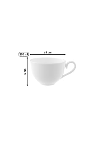 Villeroy & Boch 6er Set Kaffee- Obertasse Royal in 200 ml in weiß