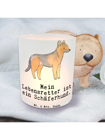 Mr. & Mrs. Panda Outdoor Kerzenhalter Schäferhund Lebensretter m... in Transparent