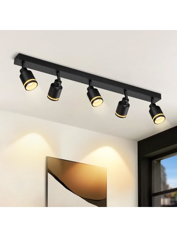 ZMH Deckenleuchte in schwarz Modern 5-flammige GU10 Deckenspot