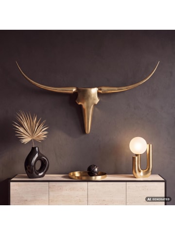 FineBuy Geweih in Gold / Aluminium / 100x6x40
