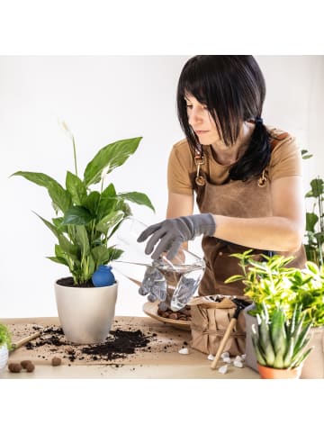 relaxdays 10 x Tonkegel in Blau/ Terrakotta