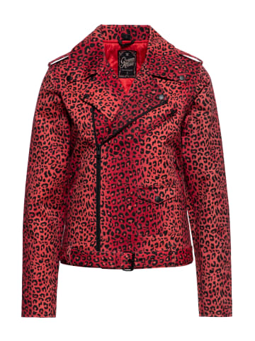 Queen Kerosin Queen Kerosin Biker Jacke Motor Queen Service in rot