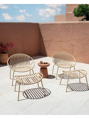 Beliani 4er-Set Gartenstuhl CASPERIA in Beige