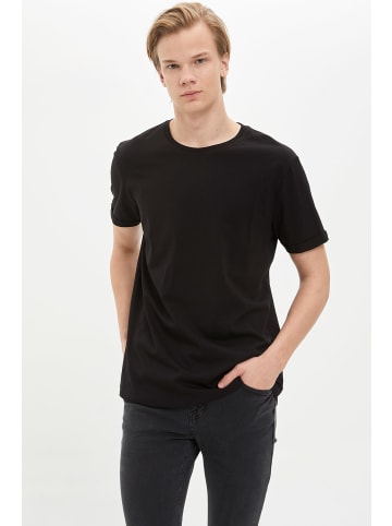 DeFacto T-Shirt LONG FIT in Schwarz