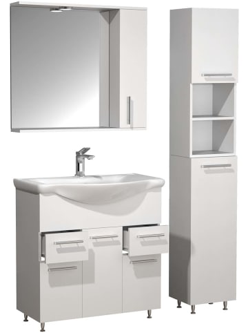 ebuy24 Badmöbelset LisaloXL Weiß 105 x 45 cm