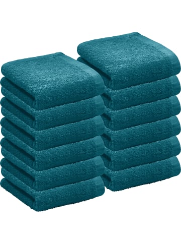 REDBEST Frottier, Leichtfrottier Gästetuch 12er-Pack Oceanside in petrol
