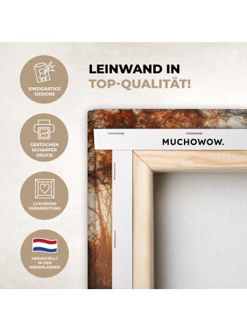MuchoWow Leinwand bilder Waldweg (BxH)