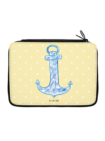 Mr. & Mrs. Panda Federtasche Anker Blau ohne Spruch in Gelb Pastell