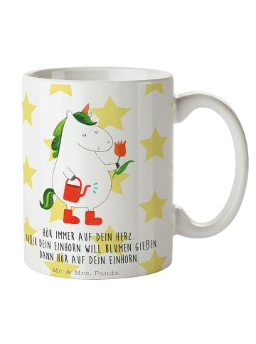Mr. & Mrs. Panda Teetasse Einhorn Gärtner mit Spruch in Weiß