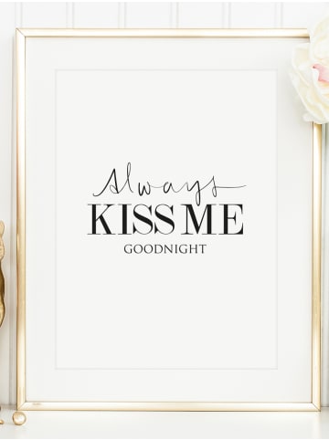 Tales by Jen Poster / Kunstdruck "Always kiss me goodnight" I Ohne Rahmen